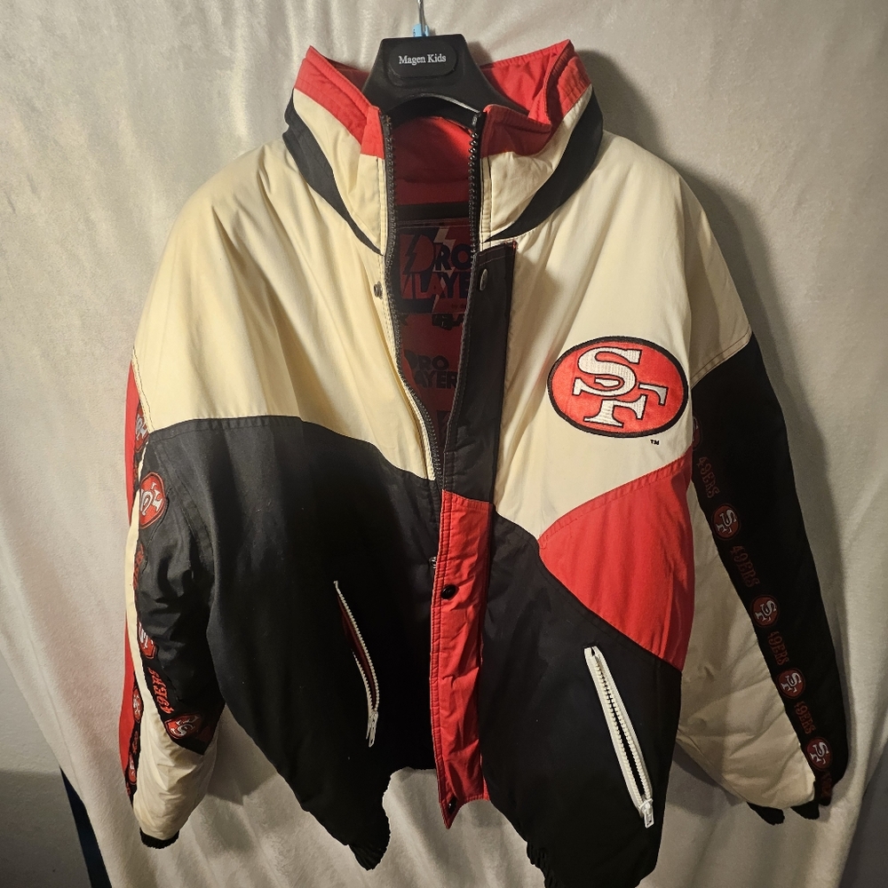 VINTAGE San Francisco 49ers Jacket Adult Large Pro Player NFL Football Mens 90s